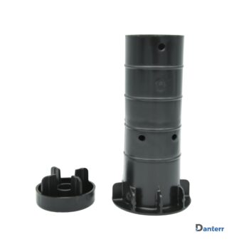 Pile cage foot spacer with extension cap