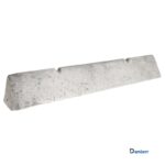 Triangular concrete rail spacer angled view