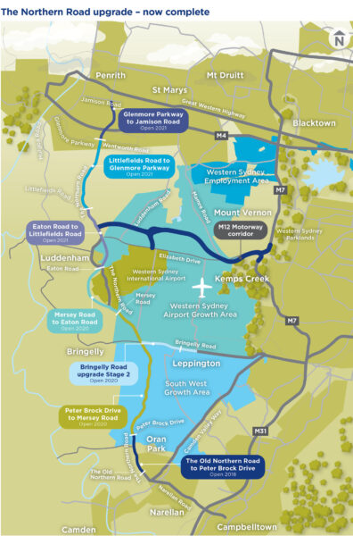 Northern Road Upgrade Completed Map