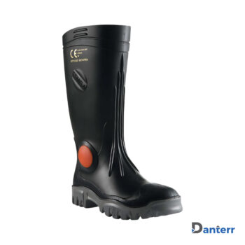 Stimela Gumboots are heavy-duty knee-length safety boots designed to provide exceptional protection and comfort for workers in demanding environments.