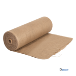 Hessian roll 50m partially unrolled – breathable jute fabric for concrete curing