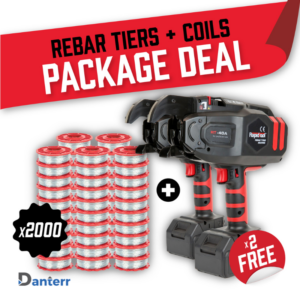 Free 2 x Rapidtool RT 40 40mm Rebar Tying Machine