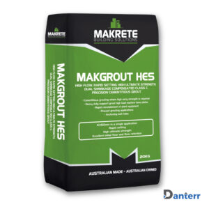Makgrout HES 20kg – high early strength, shrinkage-compensated grout for heavy machinery and precast concrete.