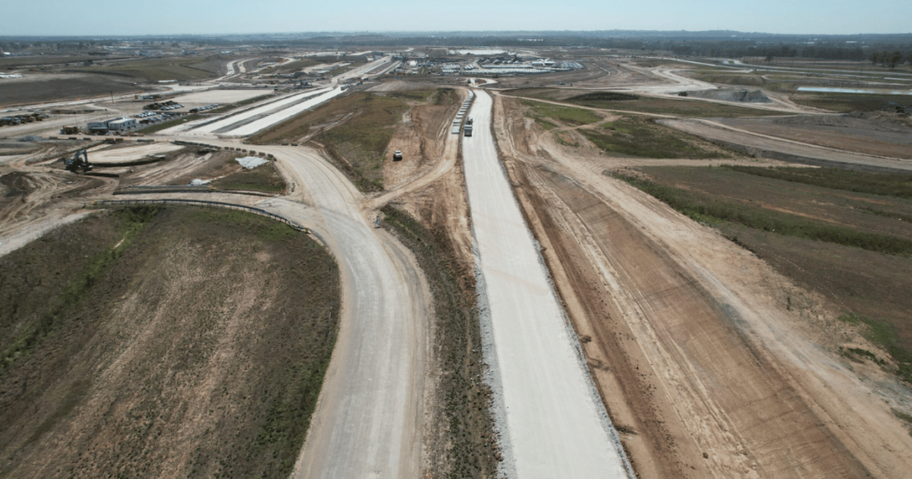 Ongoing construction at Western Sydney Airport