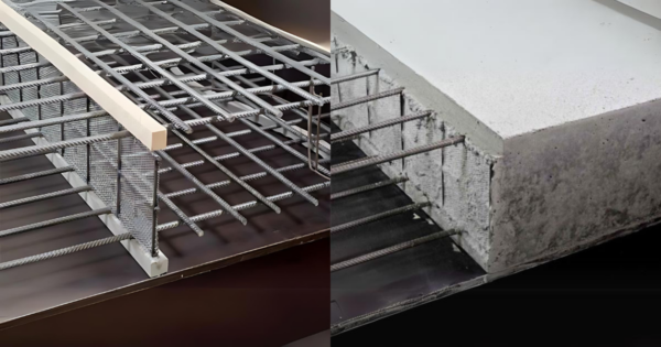 Stremaform® before and after pouring concrete