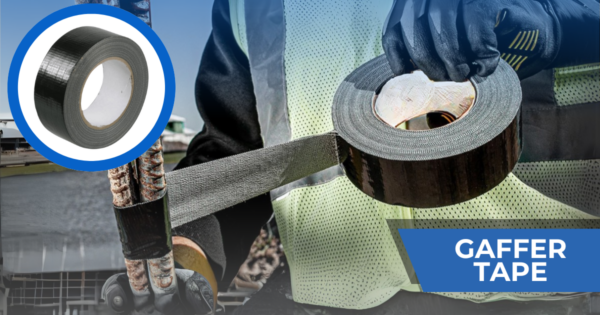 applying gaffer tape on rebars