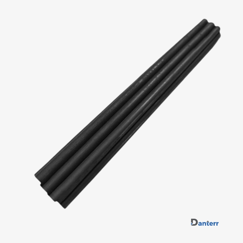 Black steel dowel bar friction-cut for concrete expansion joints