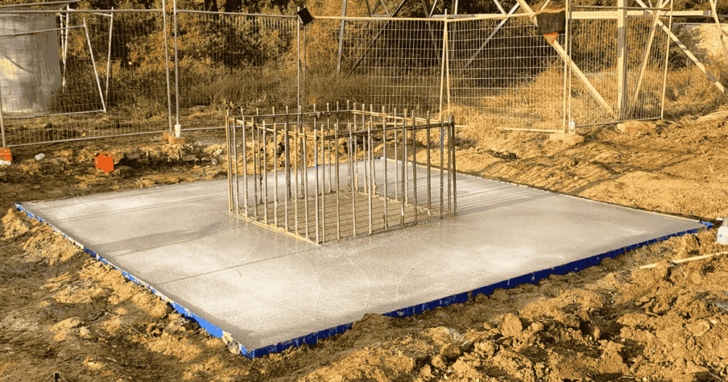 Permanent formwork using sacraform for slab construction in concrete formwork systems.