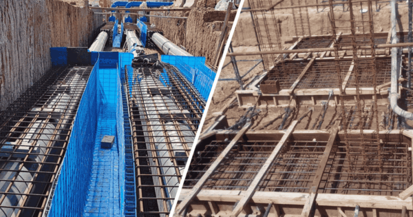 Permanent formwork compared to temporary formwork in concrete construction showing sacrificial formwork and traditional shuttering systems.