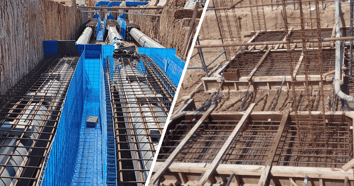 Permanent formwork compared to temporary formwork in concrete construction showing sacrificial formwork and traditional shuttering systems.