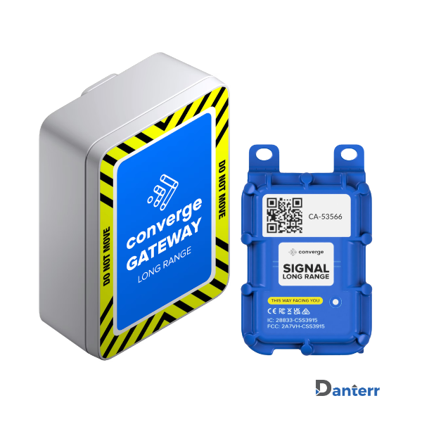 Converge Gateway and Signal Long Range system for wireless concrete maturity monitoring and data collection.