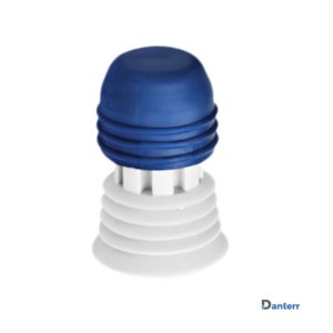 Close-up of form tie plugs featuring a water swellable thermoplastic rubber cap for sealing form tie holes in concrete structures.